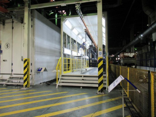 Реализованный проект линии подготовки поверхности, окраски, растекания, сушки рам грузового транспорта от SPK в Набережных Челнах.