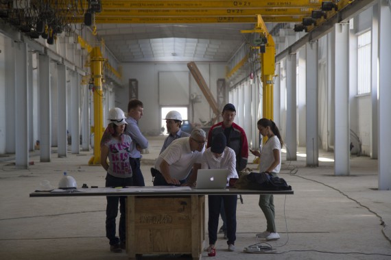 Определение точек подключение технологического оборудования на Заводе по производству дизельных двигателей для локомотивов в Астане (Казахстан)