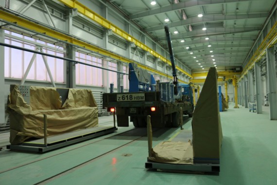 Расстановка нестандартного оборудования на Заводе по производству дизельных двигателей GEVO в Астане