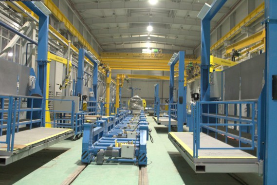 Расстановка нестандартного оборудования на Заводе по производству дизельных двигателей GEVO в Астане