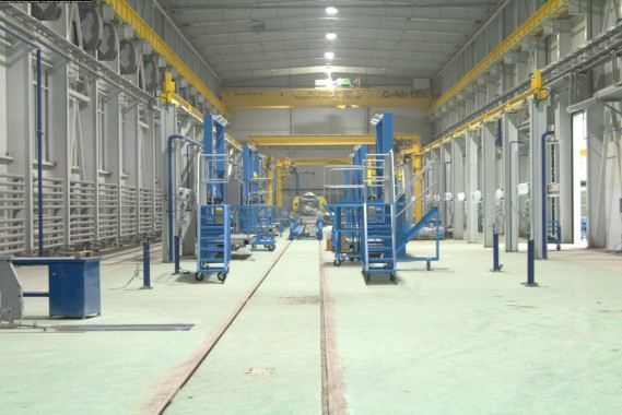 Расстановка нестандартного оборудования на Заводе по производству дизельных двигателей GEVO в Астане