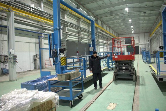 Расстановка нестандартного оборудования на Заводе по производству дизельных двигателей GEVO в Астане