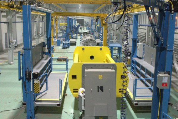 Расстановка нестандартного оборудования на Заводе по производству дизельных двигателей GEVO в Астане