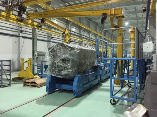 Расстановка нестандартного оборудования на Заводе по производству дизельных двигателей GEVO в Астане