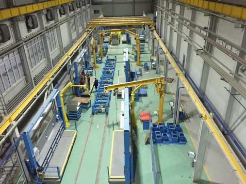 Расстановка нестандартного оборудования на Заводе по производству дизельных двигателей GEVO в Астане