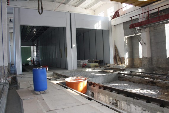 SPK GROUP производит модернизацию дробеструйной камеры для Музея РЖД в Екатеринбурге