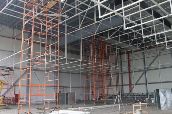 В Астане продолжается строительство камеры окраски и сушки для самолетов