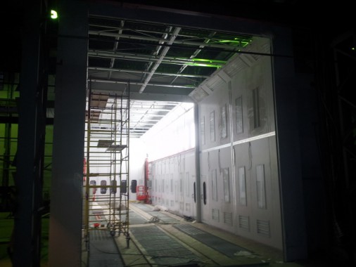 Строительство покрасочной камеры для локомотивов с рабочей температурой до 80 град. С SPK-22.6.6