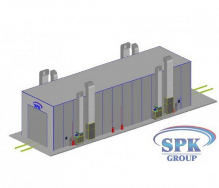 Окрасочно-сушильный комплекс для окраски ж/д транспорта SPK-29.8.7 Окрасочно-сушильный комплекс для окраски ж/д транспорта SPK-29.8.7