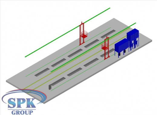 Окрасочно-сушильный комплекс для окраски ж/д транспорта SPK-29.8.7 Окрасочно-сушильный комплекс для окраски ж/д транспорта SPK-29.8.7