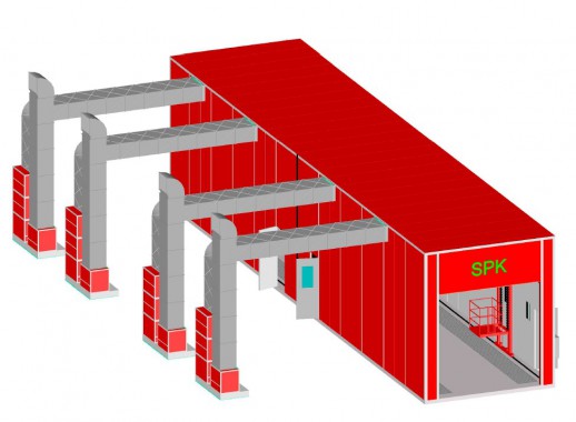 Покрасочно-сушильная камера проходного типа SPK-24.5.5 г. Набережные Челны