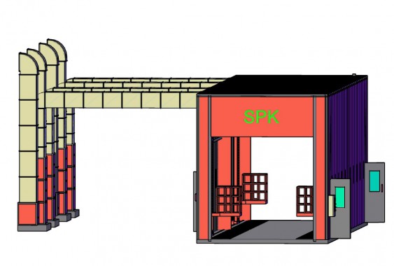 Покрасочно-сушильная камера проходного типа SPK-24.5.5 г. Набережные Челны