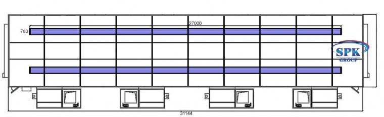 Камера окрасочно-сушильная для электровозов SPK-31.6.7 приямок