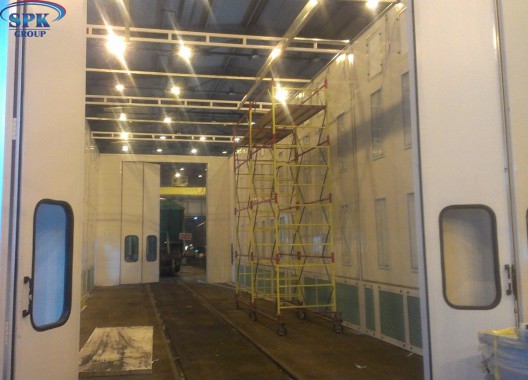 Покрасочно-сушильный комплекс для вагонов SPK-18x6x5 Покрасочно-сушильный комплекс для вагонов SPK-18x6x5