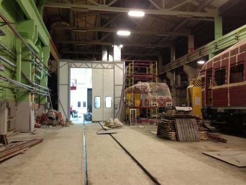 Окрасочно-сушильная камера для электровозов и локомотивов SPK  Окрасочно-сушильная камера для электровозов и локомотивов SPK