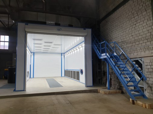 Комплекс подготовки, мойки и окраски поверхности для изделий машиностроительного комплекса, г. В. Луки Комплекс подготовки, мойки и окраски поверхности для изделий машиностроительного комплекса, г. В. Луки