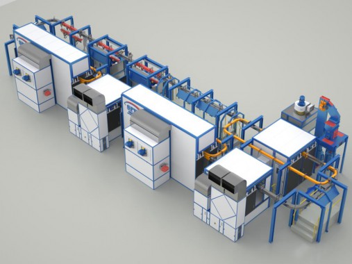 Линия подготовки и покраски SPK для спецтехники