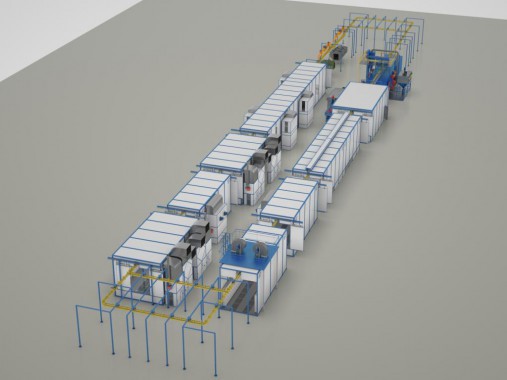 Линия подготовки и окраски поверхности для спецтехники SPK