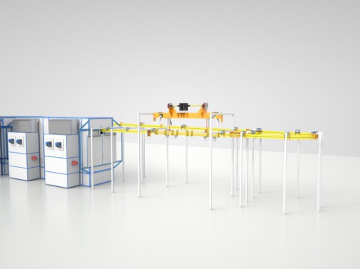 Линия окраски среднегабаритных узлов и деталей SPK Линия окраски среднегабаритных узлов и деталей SPK