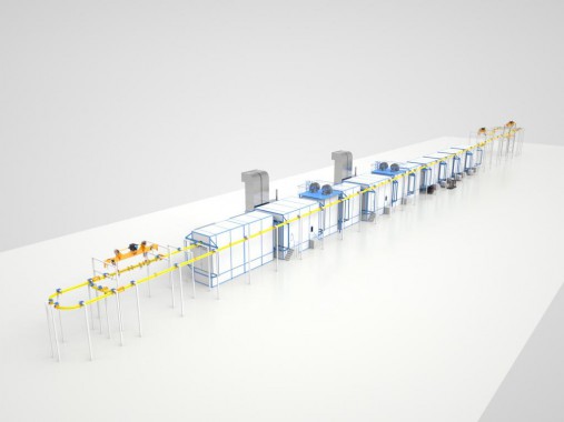 Линия окраски среднегабаритных узлов и деталей SPK Линия окраски среднегабаритных узлов и деталей SPK