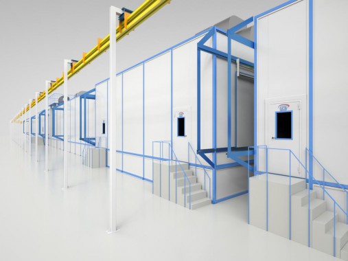 Линия окраски крупногабаритных деталей сельскохозяйственных машин SPK