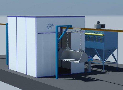 Линия подготовки, покраски и сушки для деталей с/х техники SPK