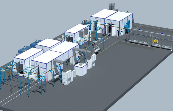 Линия подготовки, покраски и сушки для деталей с/х техники SPK