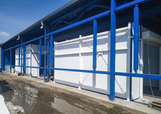 Комплекс проходных камер для дробеструйной очистки поверхности, покраски и сушки SPK, г. Новокузнецк