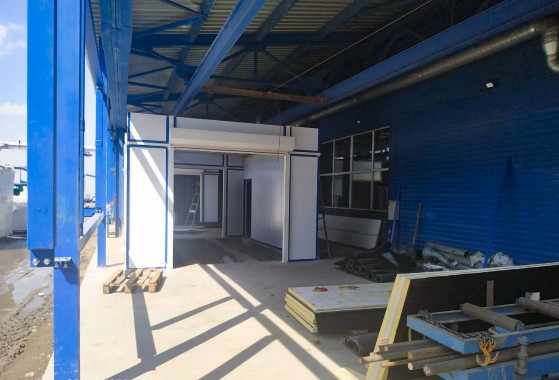 Комплекс проходных камер для дробеструйной очистки поверхности, покраски и сушки SPK, г. Новокузнецк