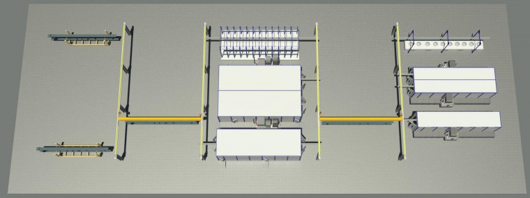 Линия подготовки, окраски и сушки рам КАМАЗа Линия подготовки, окраски и сушки рам КАМАЗа