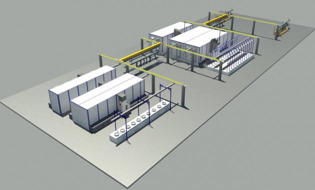 Линия подготовки, окраски и сушки рам КАМАЗа Линия подготовки, окраски и сушки рам КАМАЗа
