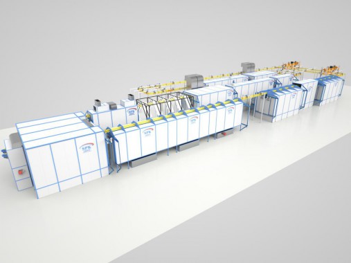 Линия окраски жидкими ЛКМ