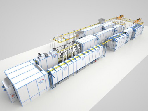 Линия окраски жидкими ЛКМ