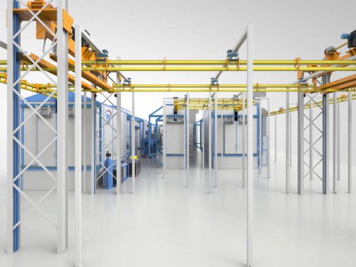 Линия окраски жидкими ЛКМ