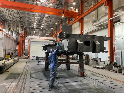 Комплекс подготовки и покраски для деталей кранового оборудования SPK