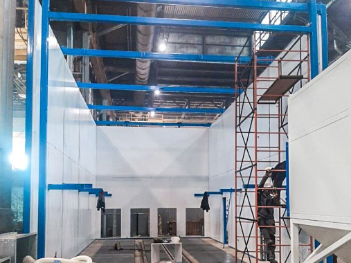 Дробеструйная камера для ж/д транспорта SPK-12.6.6, г. В. Пышма (Свердловская обл.) Дробеструйная камера для ж/д транспорта SPK-12.6.6, г. В. Пышма (Свердловская обл.)