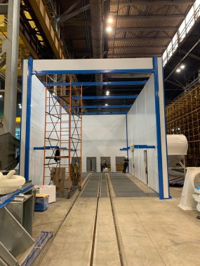 Дробеструйная камера для ж/д транспорта SPK-12.6.6, г. В. Пышма (Свердловская обл.) Дробеструйная камера для ж/д транспорта SPK-12.6.6, г. В. Пышма (Свердловская обл.)