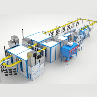 Линия подготовки и покраски SPK для деталей тракторов Линия подготовки и покраски SPK для деталей тракторов