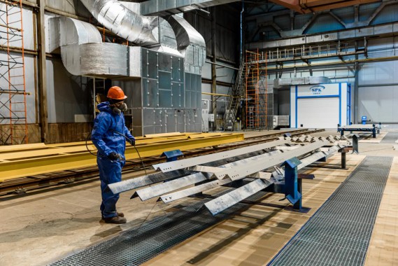 Комплекс подготовки поверхности и окраски для стальных металлоконструкций, Тверская обл.