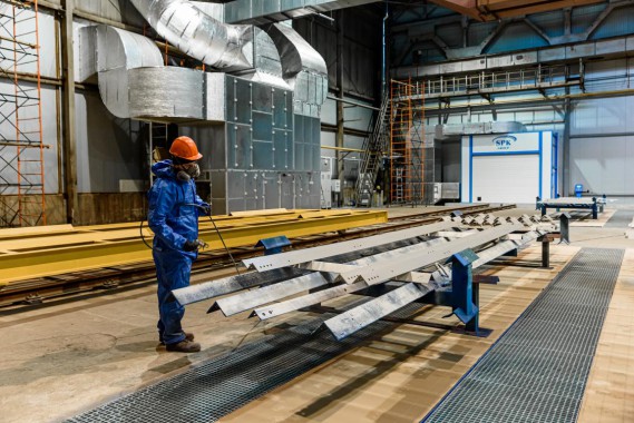 Комплекс подготовки поверхности и окраски для стальных металлоконструкций, Тверская обл.