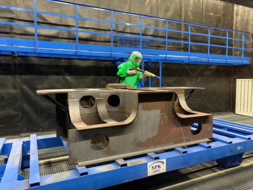 Дробеструйная камера для ж/д транспорта SPK-12.6.6, г. В. Пышма (Свердловская обл.) Дробеструйная камера для ж/д транспорта SPK-12.6.6, г. В. Пышма (Свердловская обл.)