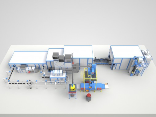 Линия SPK окраски рам тракторов Линия SPK окраски рам тракторов