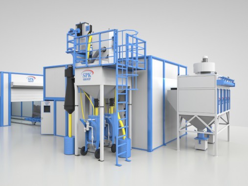 Линия SPK окраски рам тракторов Линия SPK окраски рам тракторов