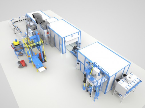 Линия SPK окраски рам тракторов Линия SPK окраски рам тракторов