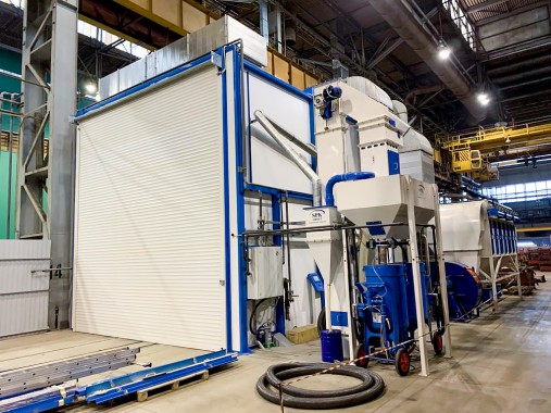 Дробеструйная камера для ж/д транспорта SPK-12.6.6, г. В. Пышма (Свердловская обл.) Дробеструйная камера для ж/д транспорта SPK-12.6.6, г. В. Пышма (Свердловская обл.)