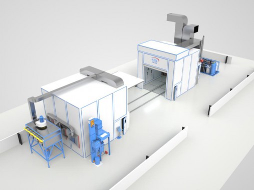 Комплекс оборудования SPK для подготовки и покраски судовых движителей Комплекс оборудования SPK для подготовки и покраски судовых движителей
