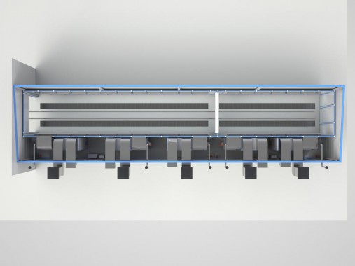 Уличная окрасочно-сушильная камера для крановой техники SPK-40.6.6