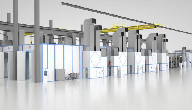 Комплекс подготовки, окраски и проверки герметичности вагонов SPK Комплекс подготовки, окраски и проверки герметичности вагонов SPK