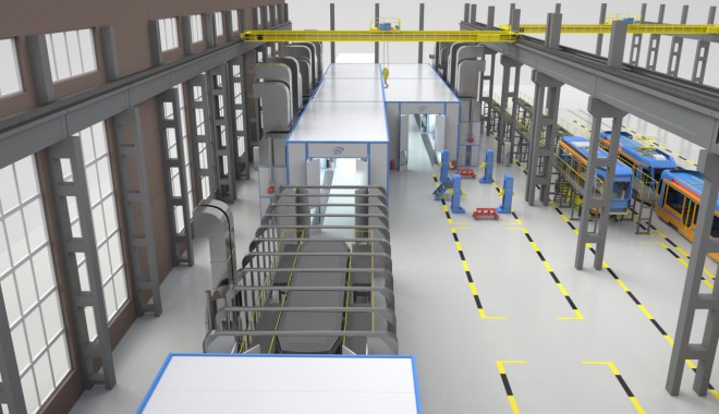 Комплекс подготовки, окраски и проверки герметичности вагонов SPK Комплекс подготовки, окраски и проверки герметичности вагонов SPK