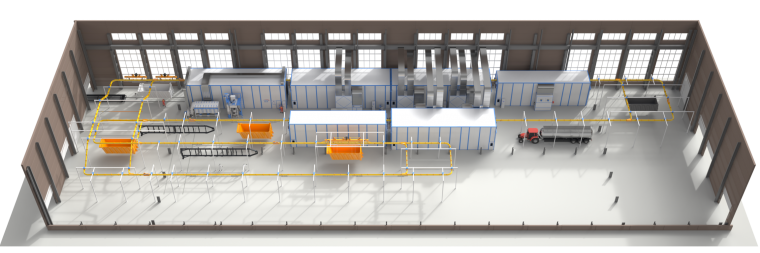 Линия подготовки, покраски для спецтехники SPK Линия подготовки, покраски для спецтехники SPK